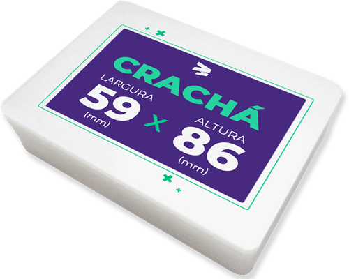 Plástico para Plastificação de Crachá (59x86mm) - 100 Unidades