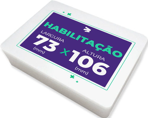 Plástico para Plastificação de Habilitação (73x106mm) - 100 Unidades