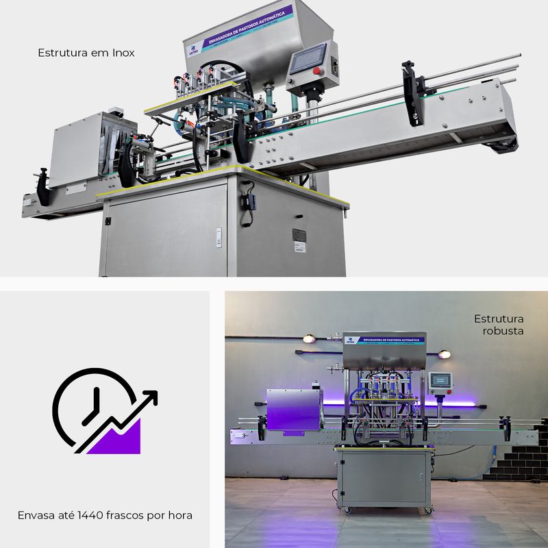 Envasadora-de-Pastosos-Automatica-100---1000ml-com-Quatro-Bicos-e-Esterilizacao-UV-CAFM-P-1000-4N-UVT