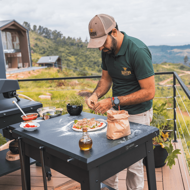 Mesa-Pizzaiolo-Extensivel-com-Suporte-para-Fornos-de-Bancada