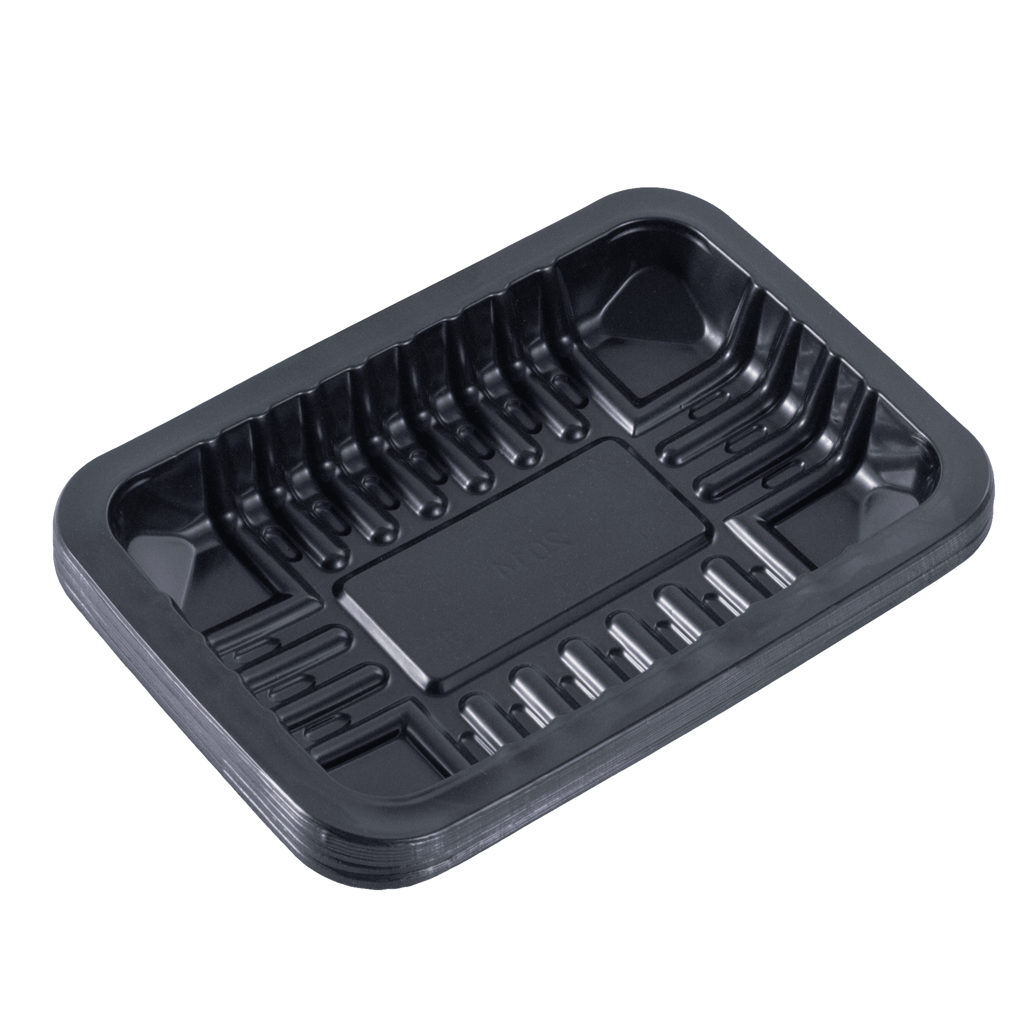 Bandeja Plástica Preta 400ml 20x14x2,5cm - 10 Unidades - imagem 1