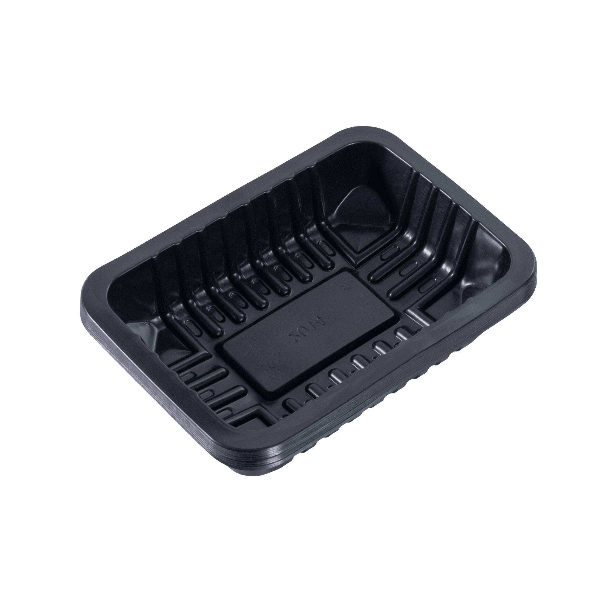Bandeja Plástica Preta 600ml 20x14x3,5cm - 10 Unidades - imagem 1