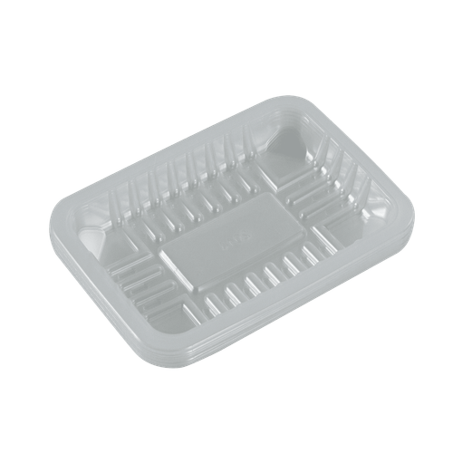 Bandeja Plástica Transparente 400ml 20x14x2,5cm - 10 Unidades