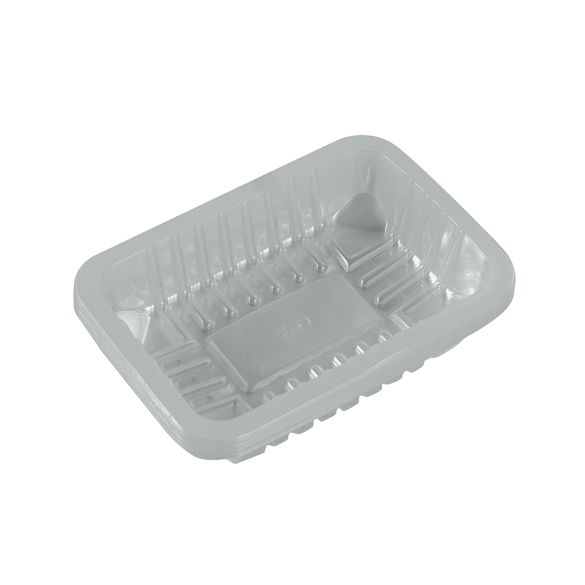 Bandeja Plástica Transparente 600ml 20x14x3,5cm - 10 Unidades - imagem 1