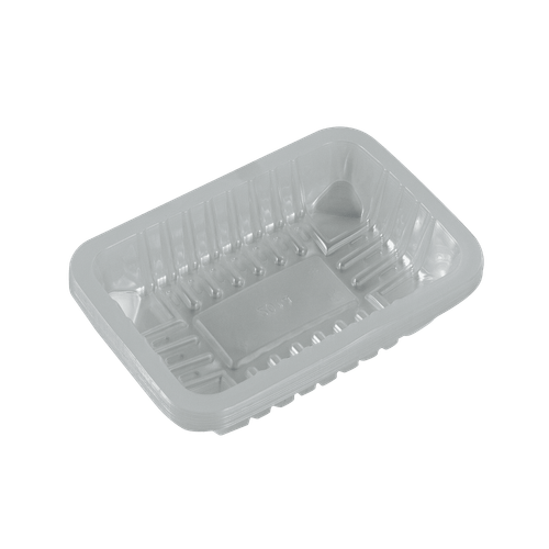 Bandeja Plástica Transparente 600ml 20x14x3,5cm - 10 Unidades