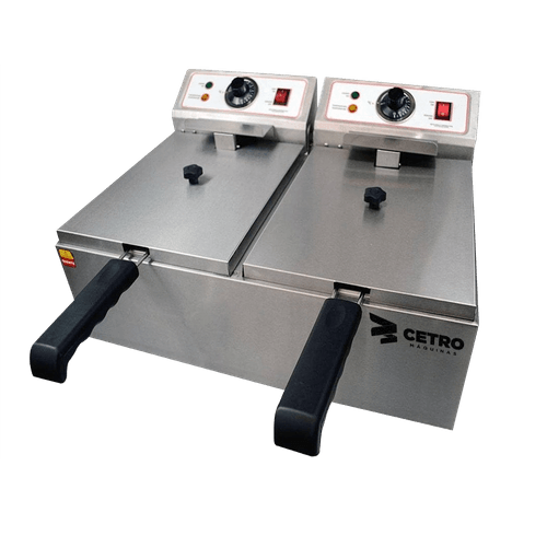 Fritadeira Elétrica 2 Cubas - 5,5 litros - Inox - 110 V