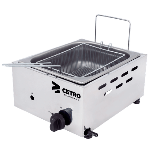 Fritadeira Profissional Cetro Inox 1 Cuba 4,8L - Gás e Óleo