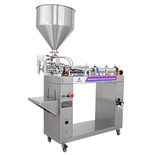 Envasadora de Pastosos 100 - 1000ml de Plataforma com 2 Bicos CSFM P-1000 2N PC