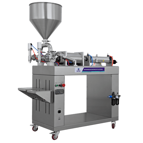 Envasadora de Pastosos 1000 - 5000ml de Plataforma com 2 Bicos CSFM P-5000 2N PC