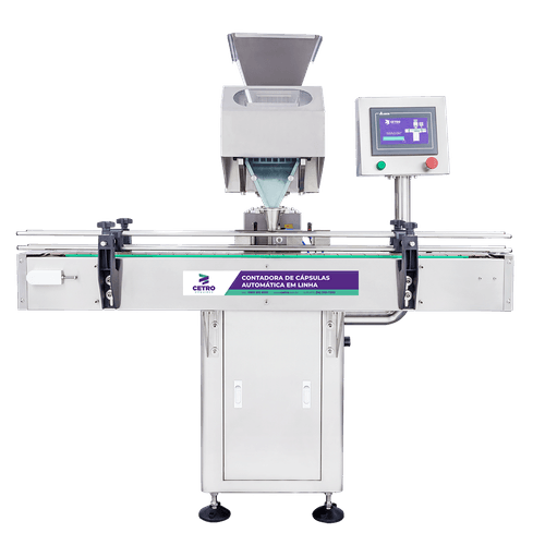 Contadora e Envasadora de Cápsulas e Gummys Automática em Linha CACM CF L-8