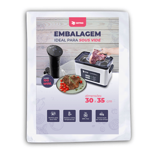 Embalagem Sous Vide 30x35 - 100 Unidades