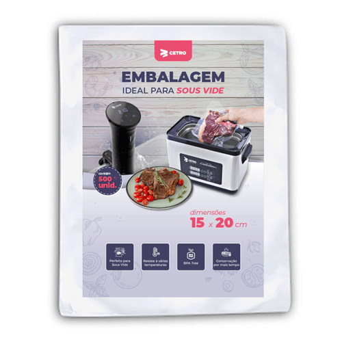 Embalagem Sous Vide 15x20 - 500 Unidades