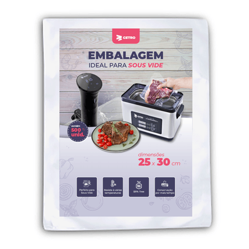 Embalagem Sous Vide 25x30 - 500 Unidades