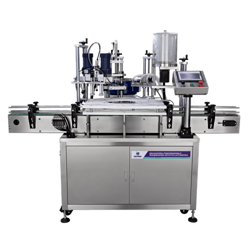 Envasadora Posicionadora e Rosqueadora Rotativa Automática Para Frascos de Tinta CAFM GP-300 R