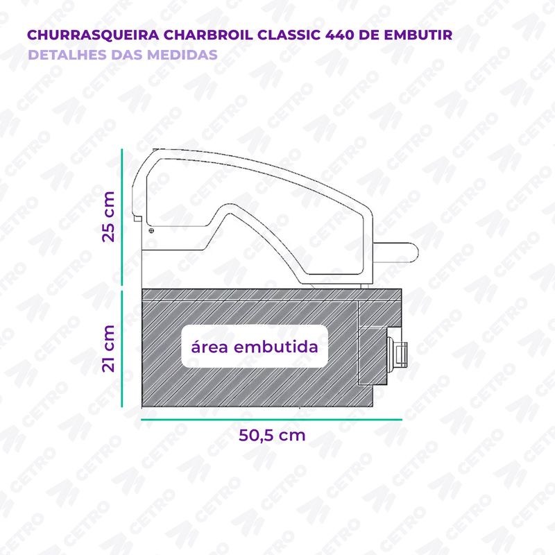 Churrasqueira-Charbroil-Classic-440-de-Embutir