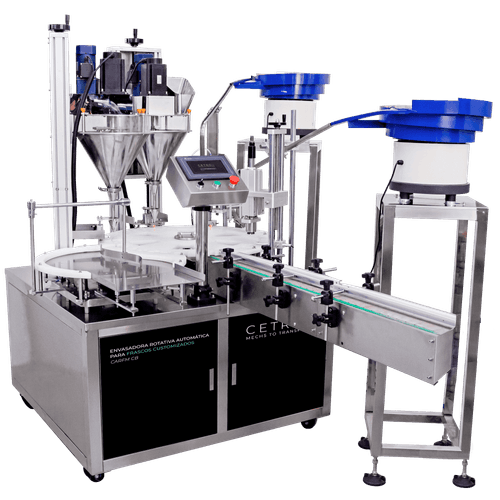 Envasadora e Recravadora Rotativa Automática Para Ampolas de Vidro CAFM GV R