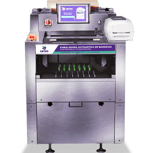 Embaladora Automática de Bandejas com Balança e Etiquetadora