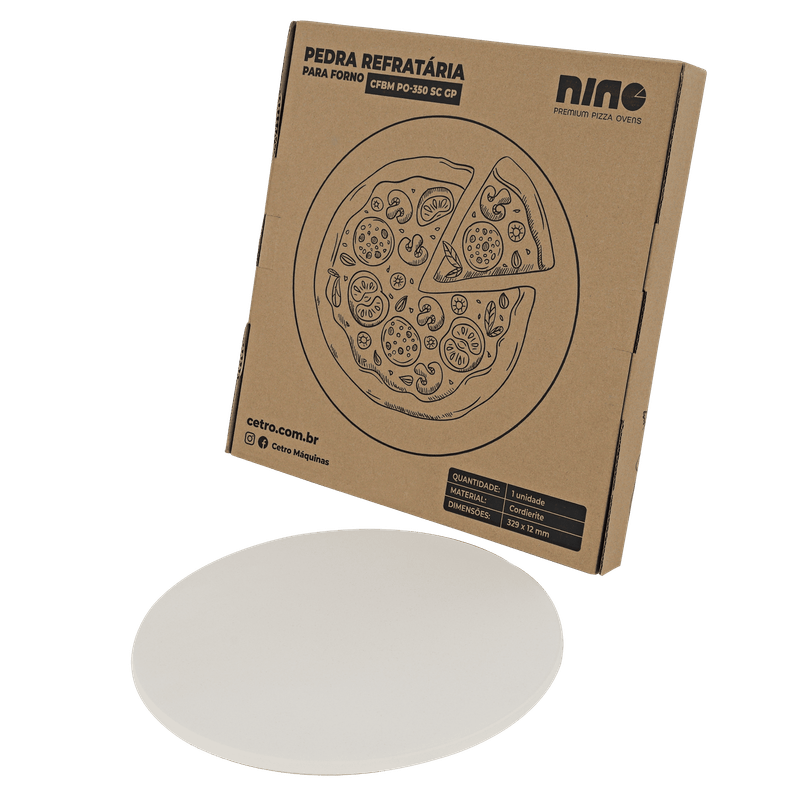 Pedra-Refrataria-para-Forno-CFBM-PO-350-SC-GP---Diam-329-x-12-mm