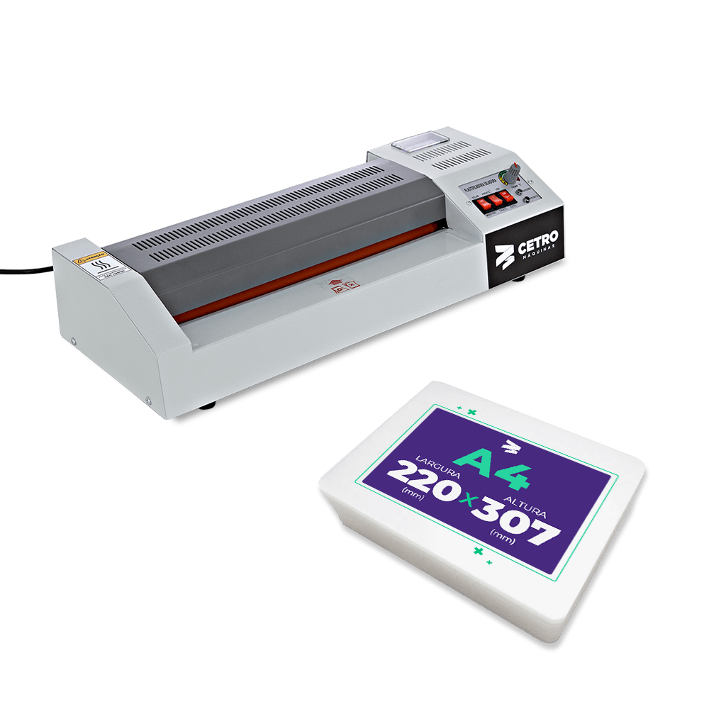 Plastificadora + 300 Unidades (A3 - 303x426) - 220V - Cetro