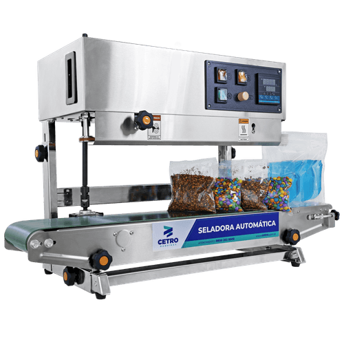 Seladora Automática Contínua  Vertical e Horizontal em Inox CASM 800 SS