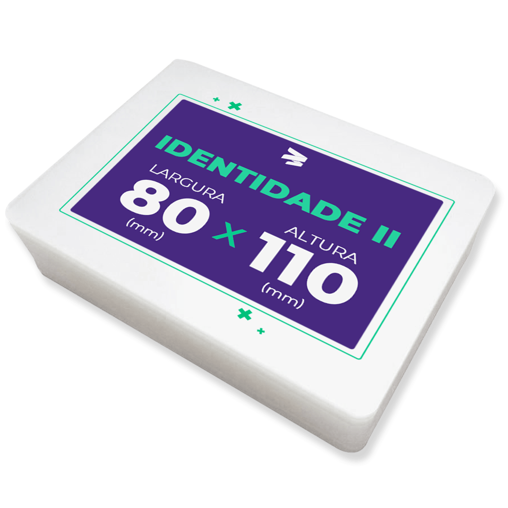 Plástico para Plastificação de Identidade II (80x110mm) - 100 Unidades - imagem 1