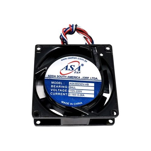 Micro Ventilador (Bivolt) Quadrado (80 x 80 x 26mm) para Seladora CASM/SA 1000 e 900