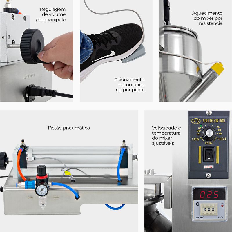 Envasadora de Produto Pastoso com Mixer e Aquecimento - 1
