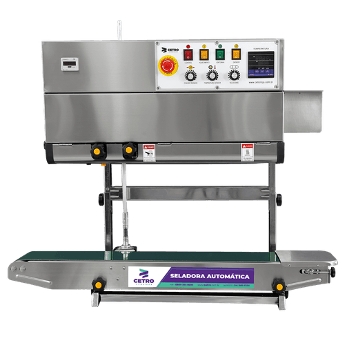 Seladora Automática Contínua Vertical e Horizontal em Inox CASM 1012 C-40 SS