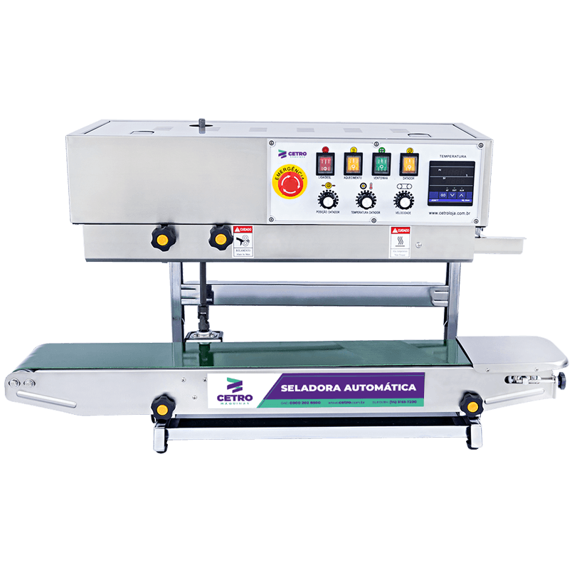 Seladora Automática Contínua Vertical e Horizontal em Inox 304 com Datador CASM 1000 SS304 - imagem 1