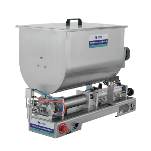 Envasadora de Produtos Pastosos 100-1000 ml com Mixer e em Inox 316 CSFM P-1000 T M SS316