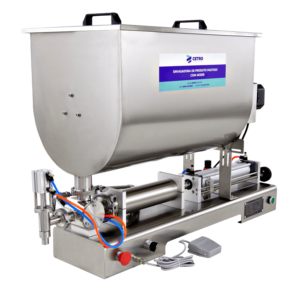 Envasadora de Pastosos com Mixer 100 - 1000ml CSFM P-1000 M - imagem 1