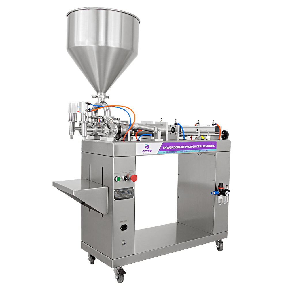 Envasadora de Pastosos 100 - 1000ml de Plataforma com 2 Bicos CSFM P-1000 2N PC - imagem 1