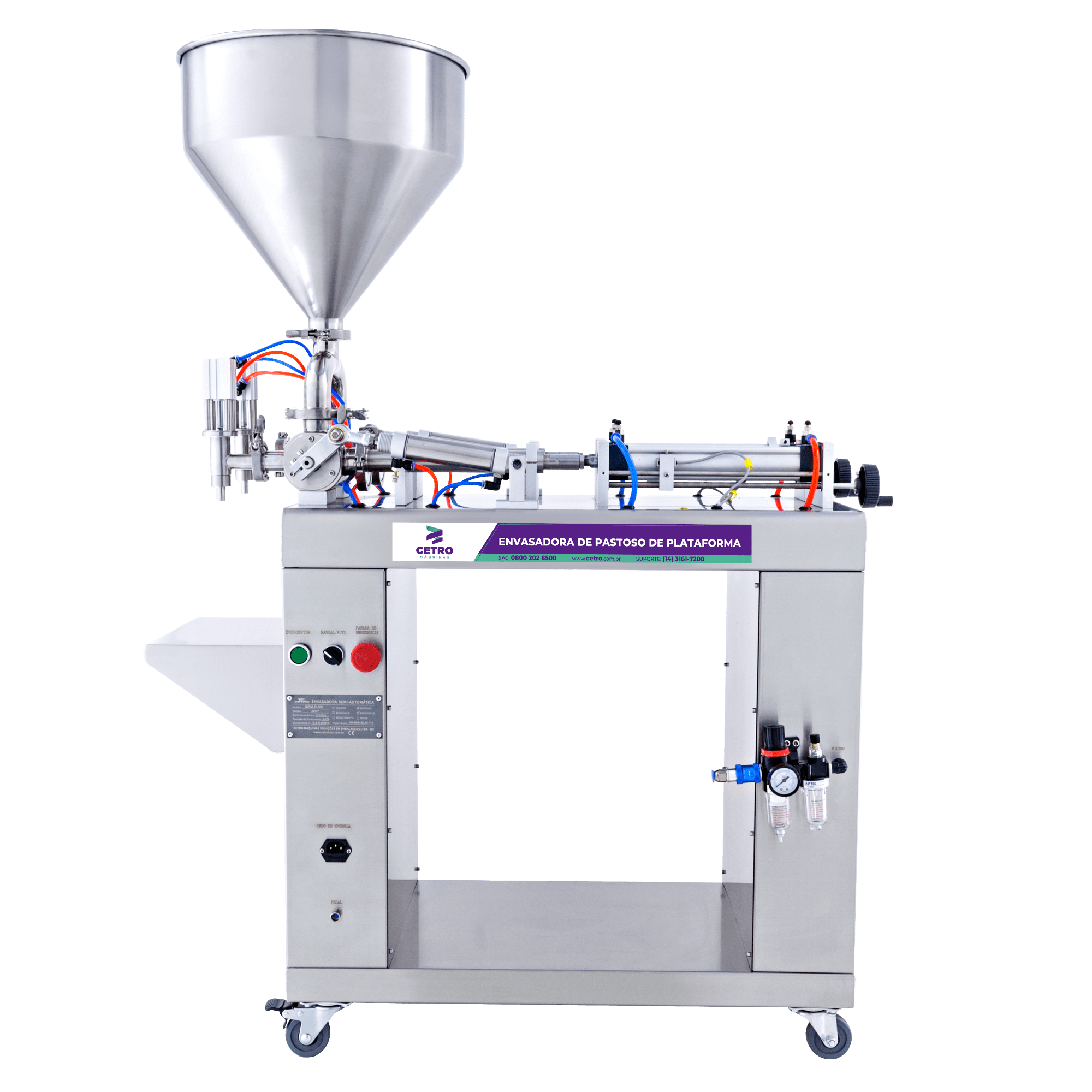 Envasadora de Pastosos 10 - 100ml de Plataforma com 2 Bicos CSFM P-100 2N PC - imagem 1