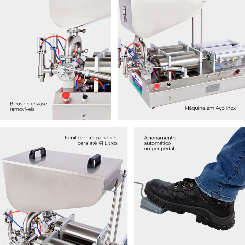 Envasadora de Produtos Pastosos 2 Bicos Cetro 1000 - 5000ml - 1