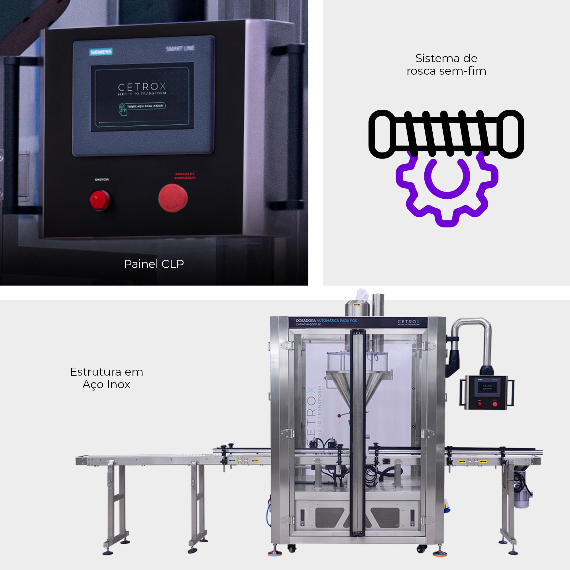 Dosadora Automática para Pós com Proteções CADM VA-5000 SE - Cetrox