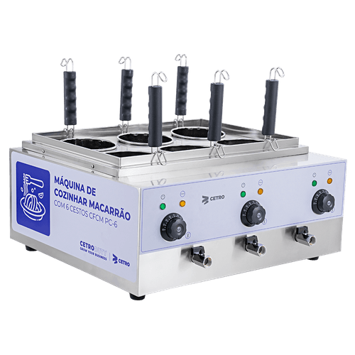 Máquina de Cozinhar Macarrão com 6 Cestos CFCM PC-6 - 220V