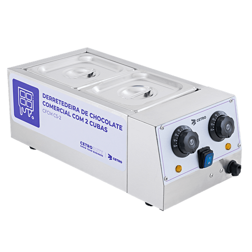 Derretedeira de Chocolate Comercial com 2 Cubas CFCM CS-2 - 220V