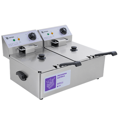 Fritadeira Elétrica com 2 Cubas 6 Litros CFFM EF-6L 2T - 220V