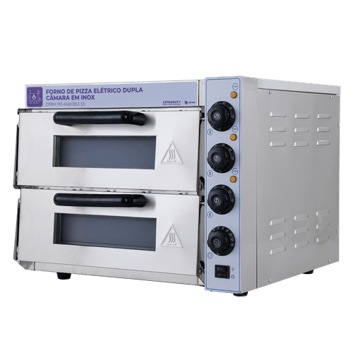 Forno de Pizza Elétrico Dupla Câmara em Inox CFBM PO-4140 DCE SS - 220V