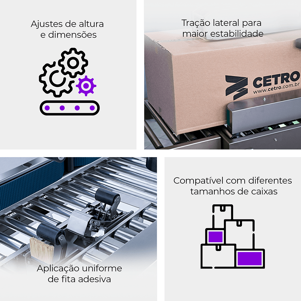 Fechadora de Caixas Automática com Dobra de Abas em Inox 304 CASM BS ...