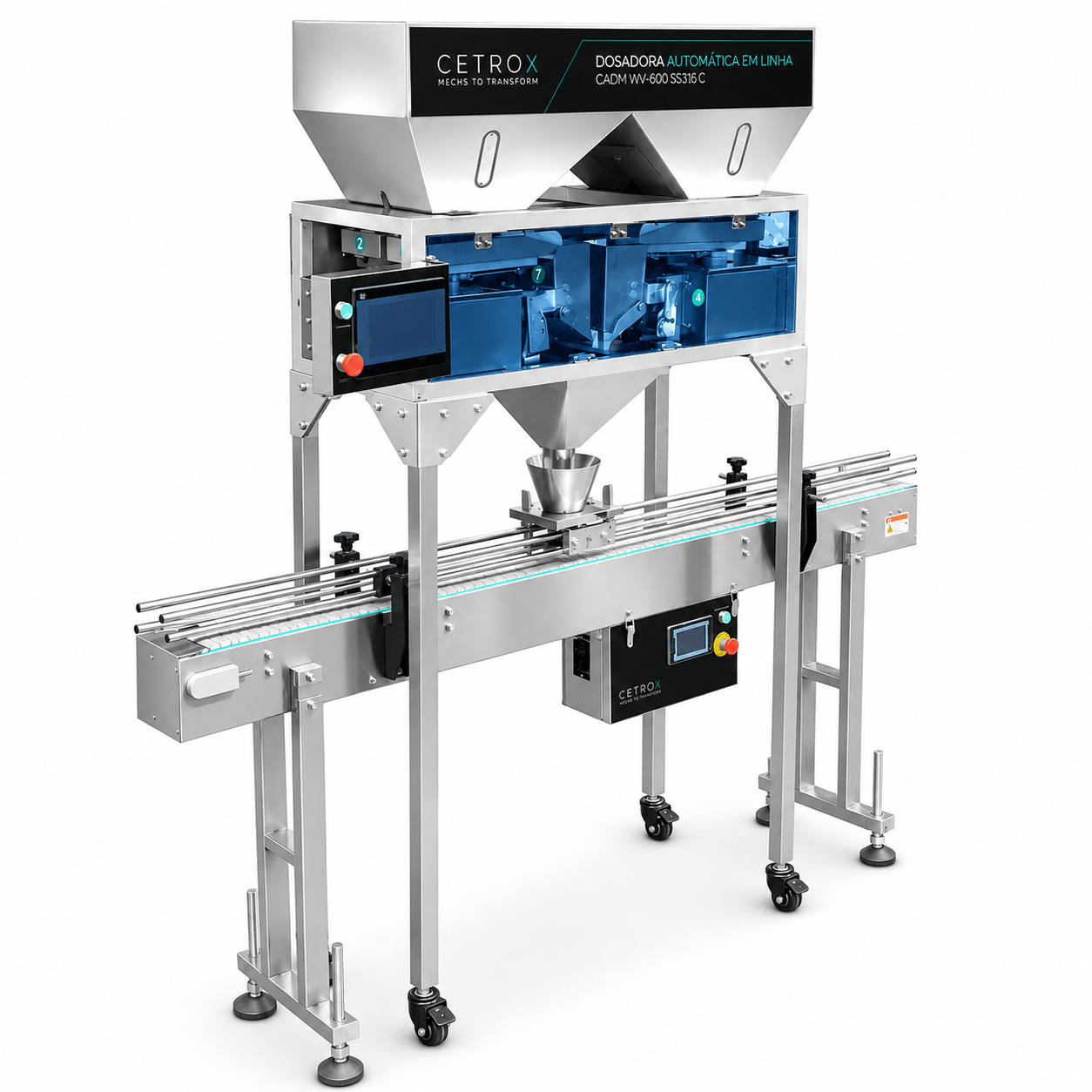 Dosadora Automática em Linha com 4 Balanças CADM W4-600 SS316 C - imagem 1