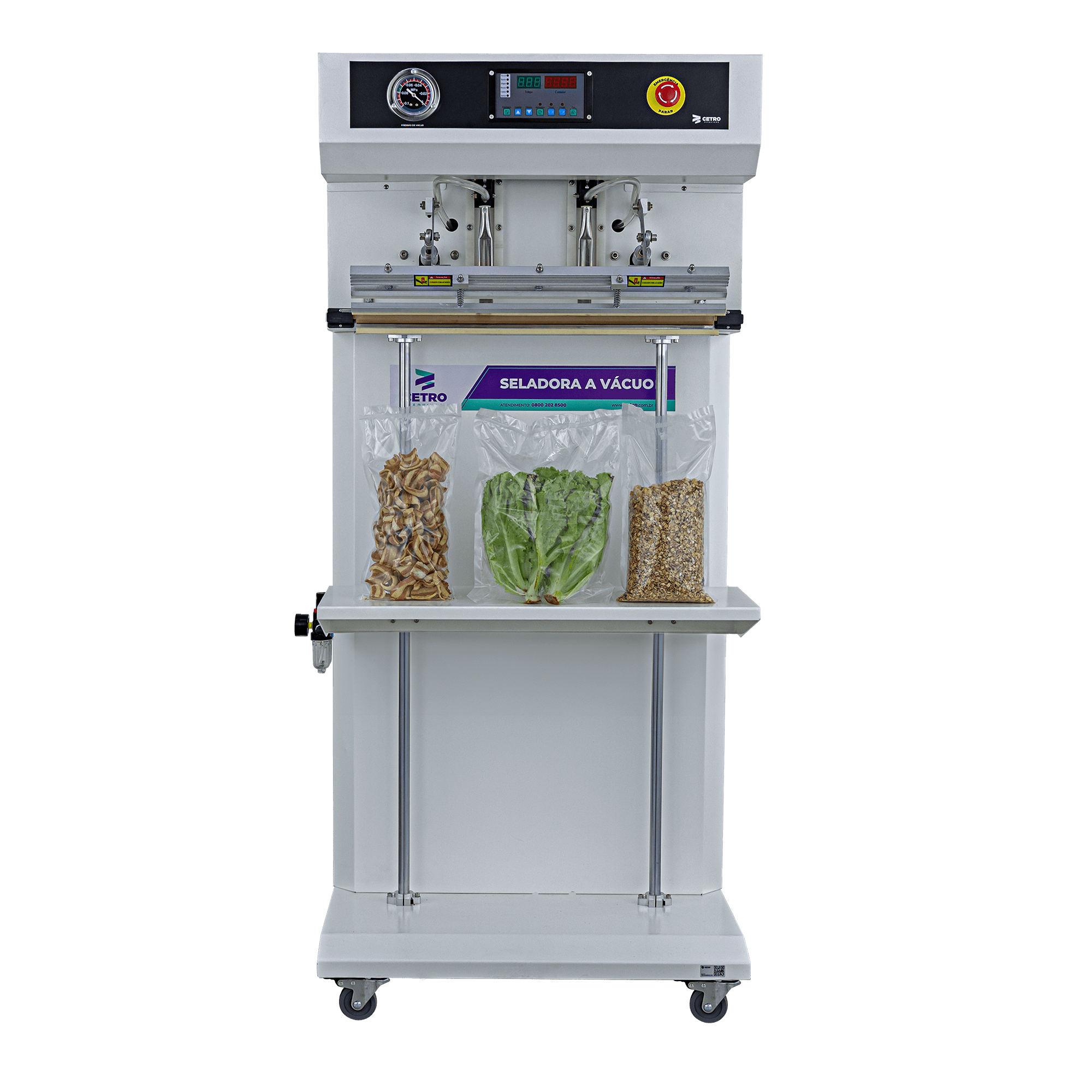 Seladora a Vácuo Vertical com Bico de Sucção e Duas Bombas de Vácuo CNVS 600 V-P VP2-20 CN - imagem 1